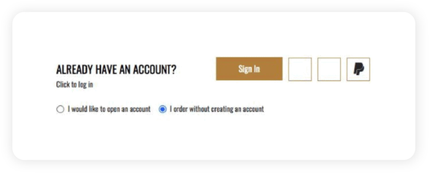 Lack of icons for available login methods
